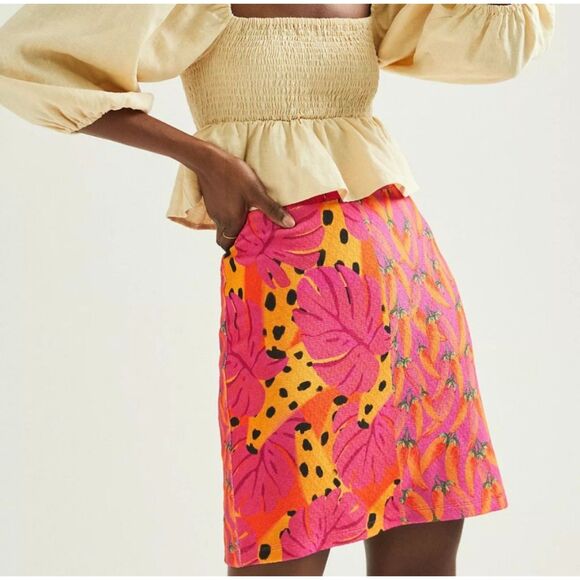 FARM Rio Dresses & Skirts - Farm Rio for Anthropologie Chili Peppers Monstera Knit Mini Skirt Size XS